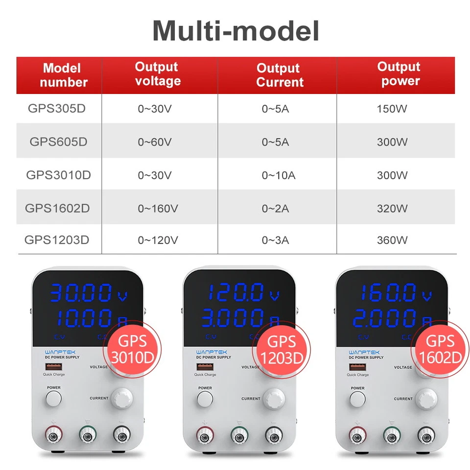 3010 60V 5A 10A Laboratory Adjustable DC Bench Power Supply Variable LCD Display - Image 3 of 4