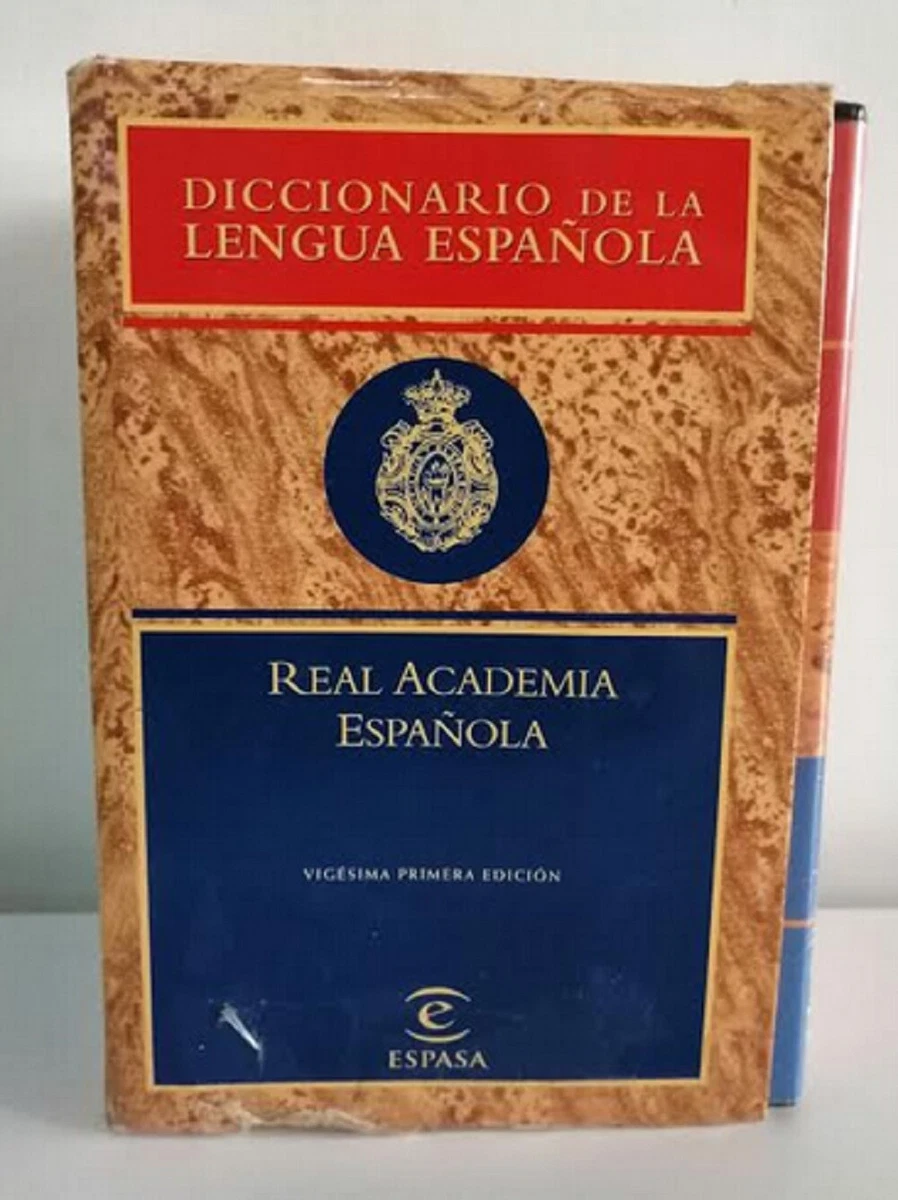 DICCIONARIO DE LENGUA ESPAÑOLA REAL ACADEMIA ESPAÑOLA VIGÉSIMA PRIMERA  EDICIÓN ESPASA 1992 DOS TOMOS