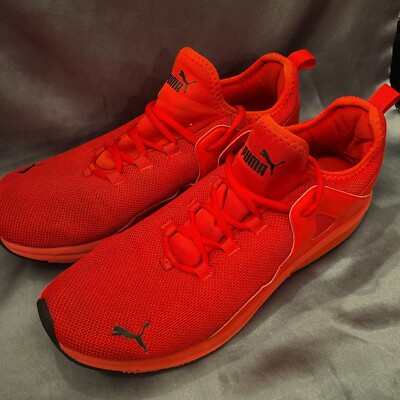 Puma Mens Electron Sneakers Size 386454-03 Red Running Shoes