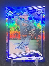 TANNER SCHOBEL 2022 Elite Extra Edition FOTL BLUE AUTO #'d 18/20 Twins