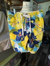 Abercrombie And Fitch Men  s Blue Yellow Floral Swim Trunks Sz Xs 32 In Waist
