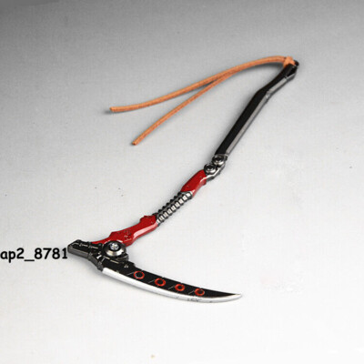 1/6 Metal Dead Man's Curved Sickle Scythe Grim Reaper For 12'' Action Figure 
