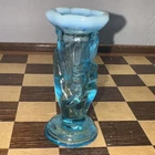 Vintage Fenton Art Glass Brilliant Blue Mini Hand Holding Vase Toothpick Holder