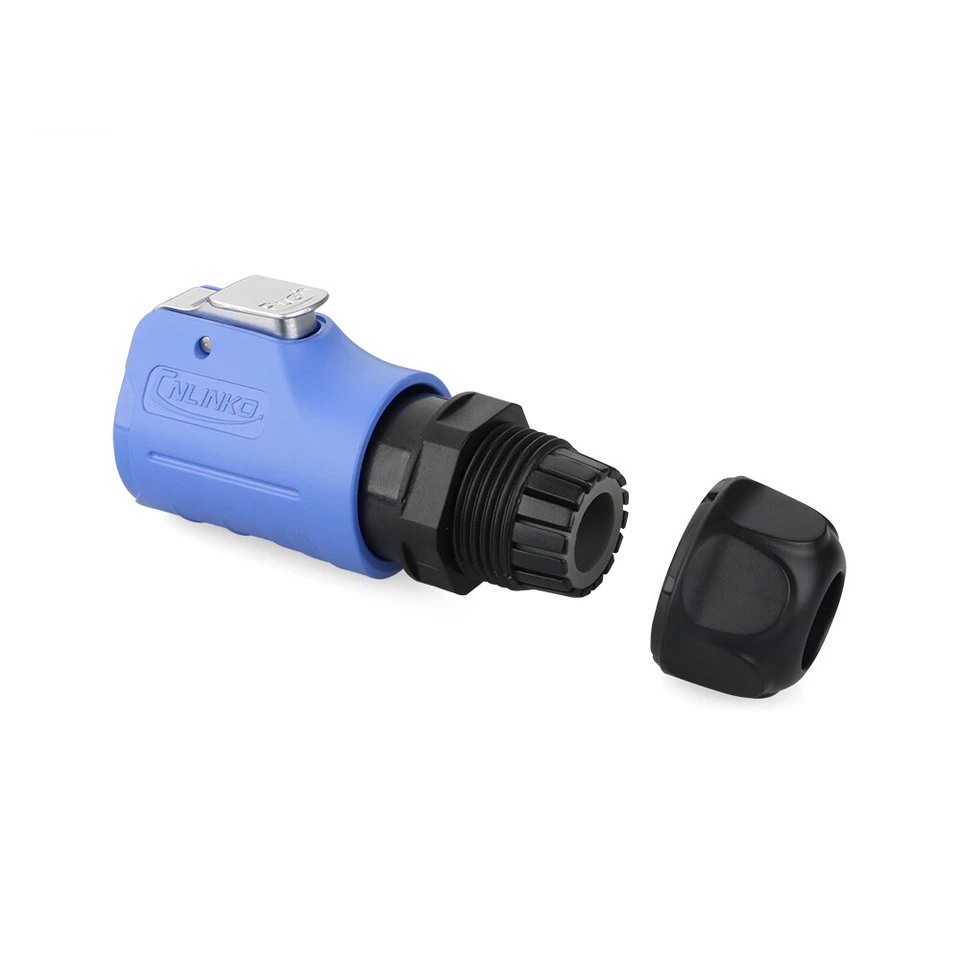 Plug Socket Male Female Cable Connection LED Display IP67 Waterproof M20 2-12Pin - Image 3 of 4