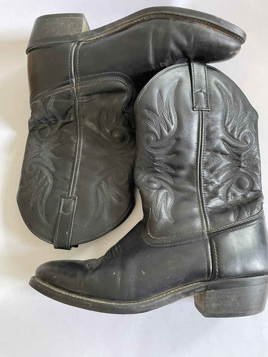 Laredo 4240 Black Western Cowboy Boots Mens Size 11 D Oil  display picture 2