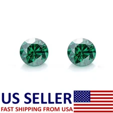 Loose Lab Grown Green Diamond HPHT 2mm VS2 Clarity 1 Pcs