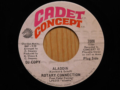 Rotary Connection soul dj copy 45 Magical World bw Aladdin on Cadet Concept