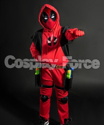 Boys Deadpool Kidpool Cosplay Costume Children Hoodie Set for