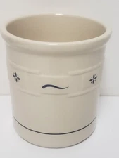 Longaberger Pottery Utensil Holder Crock Classic Blue 31411 Gently Used