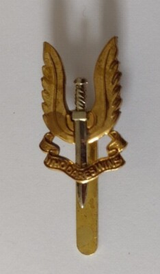 SAS Special Air Service Mützenabzeichen Bi-Metall Schieber Hersteller Munition UK - Neu Metall