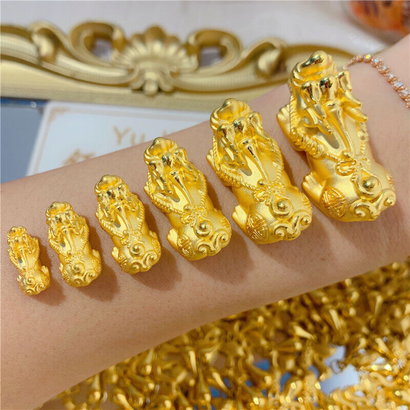 Pure 999 24K Yellow Gold 3D Bless Pixiu 貔貅 Dragon Son Pure 999 24K Yellow Gold 3D Bless Pixiu 貔貅 Dragon Son