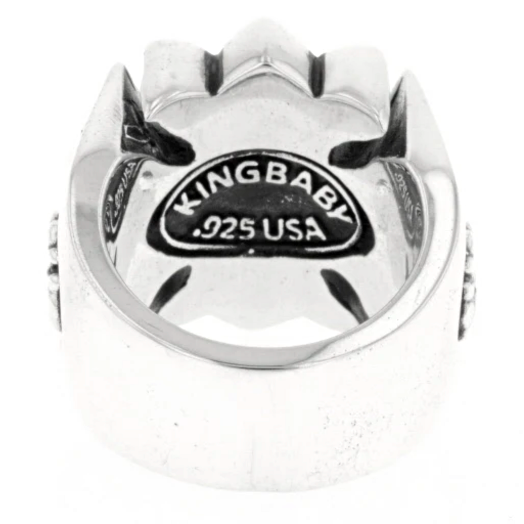 KING BABY K20-5004-11 925 STERLING SILVER GOTHIC CROSS MEN'S RING