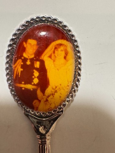 Princess Diana Wedding Spoon with Picture Silver Tone