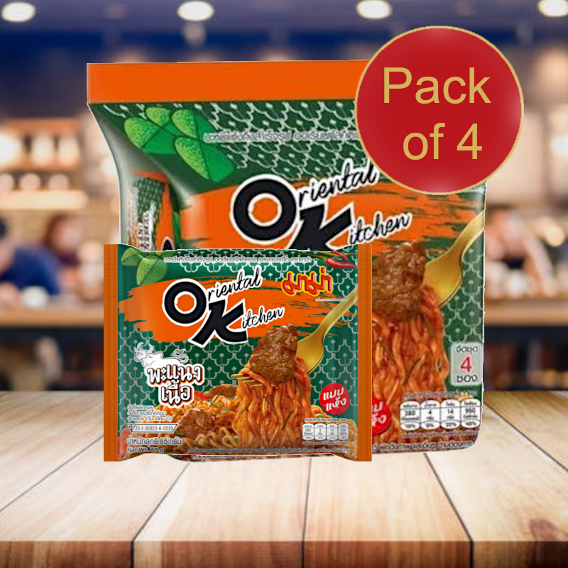 4x85g) MAMA Oriental Kitchen OK Thai Instant Noodles Stir Fried