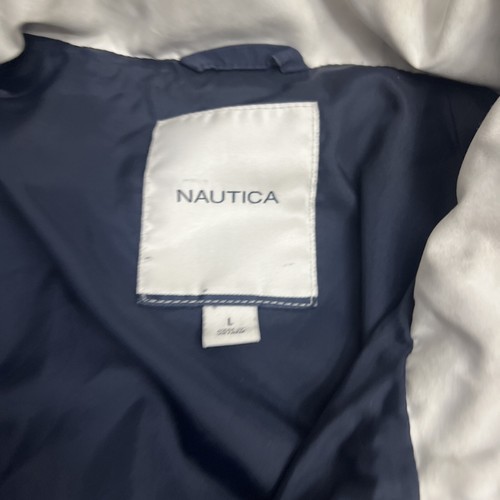Nautica Navy Spellout Windbreaker Jacket Size Large - Picture 2 of 9