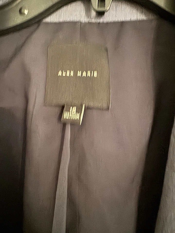 Blazer Alex Marie Feminino Azul Tamanho 16 Manga Completa Botão Frontal - Imagem 2 de 4