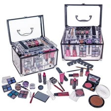 SHANY Carry All Trunk Makeup Set (Eye shadow palette/Blushes/Powder/Nail Polish