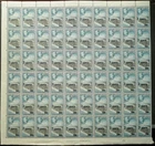 CEYLON 1940-41 3c ON 6c SURCHARGED PROVISIONAL MINT SHEET OF 60 STAMPS PLATE 3a