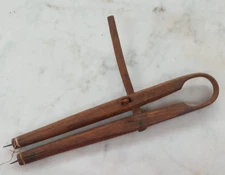 ANTIQUE BENTWOOD Scribe Divider Compass Measure Drafting Primitive Wooden Tools