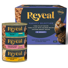 Reveal Natural Wet Cat Food, Fish  Chicken in Gravy Variety Pack, 12 X 2.47 Oz