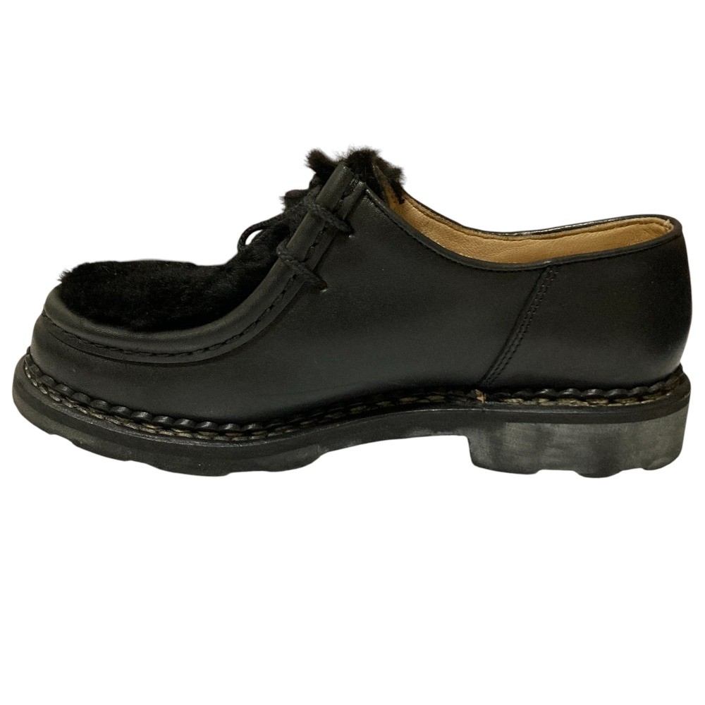 Paraboot Michael Lapin Leather Shoes, Size F3.5 Black Women USED