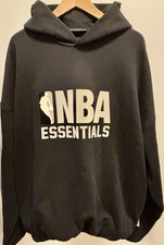 Fear of God NBA x ESSENTIALS Black Pullover Hoodie - XL