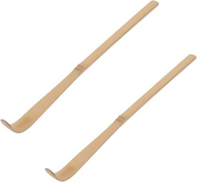 2 Pcs Japanese Matcha Scoop - 18cm Brown Traditional Tea Ceremony Spoon for M...