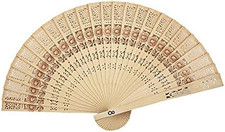 Sandalwood Fan Set of 50 Pcs Wedding Favors Birthday Gifts Christmas Gift-Sunf