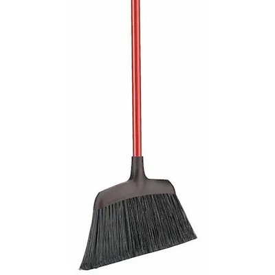Libman 994 Angle Broom, 53 In L, 13 In Sweep Face, 5 In Black Bristle, Handle