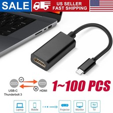LOT USB-C Type C To HDMI Adapter USB3.1 Cable For MHL Android Phone Tablet Black