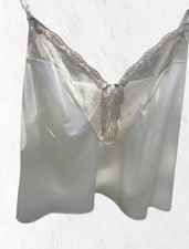 Vintage Vanity Fair Ivory Lace Yoke Camisole Size 36 Made in USA