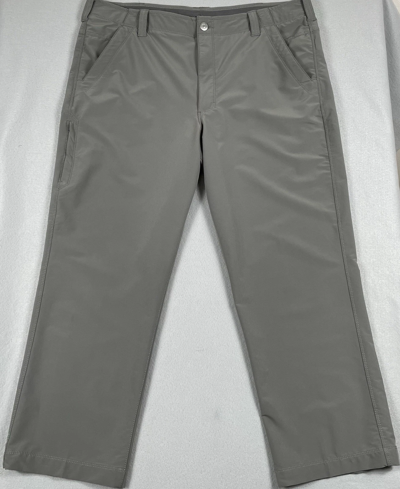 Ascend Hiking Pants Men 42x30 Gray Trail Outdoor Stretch Zipper Pockets Travel