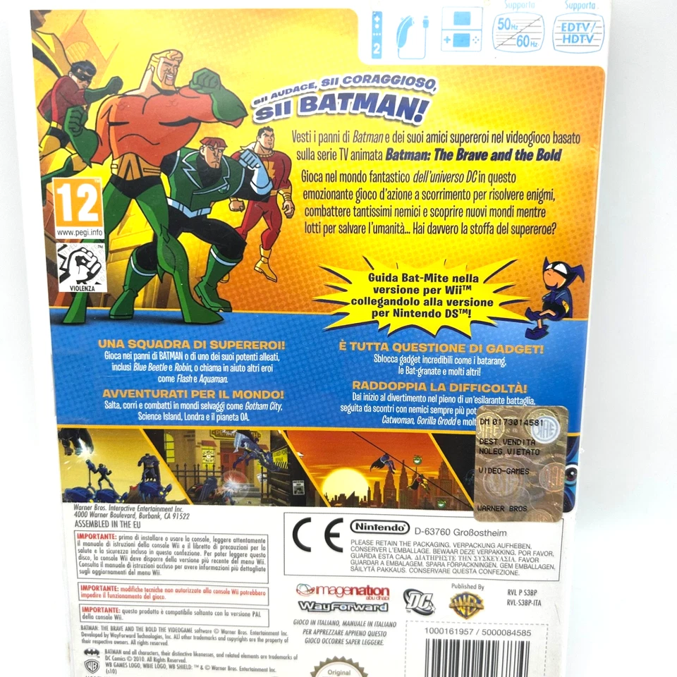 BATMAN THE BRAVE AND THE BOLD IL VIDEOGIOCO Wii WiiU NINTENDO ITALIANO COMPLETO - Immagine 4 di 4