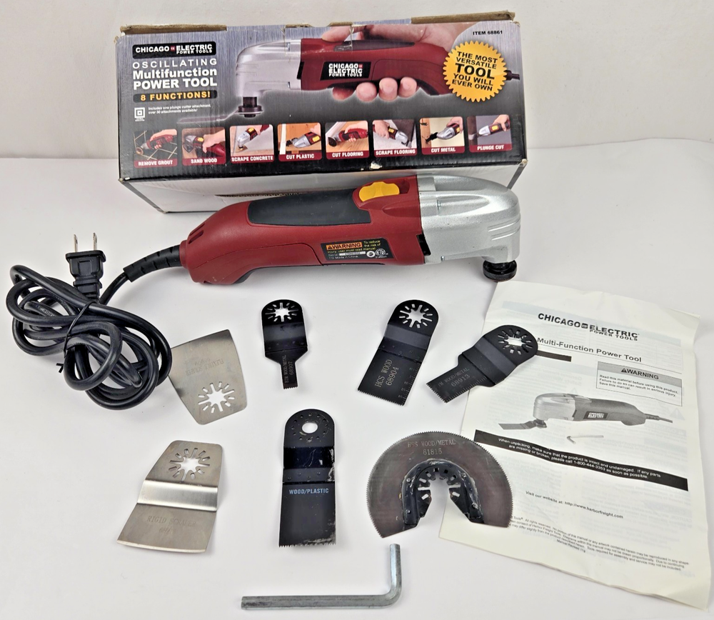 Chicago Electric 68861 Multifunction Oscillating Tool  1.6 amp (TESTED)