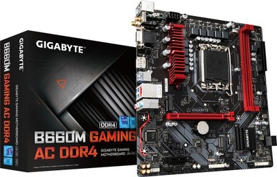 GIGABYTE B660M Gaming AC DDR4 Mainboard Intel Sockel 1700 Intel B660 USB-C 3.0