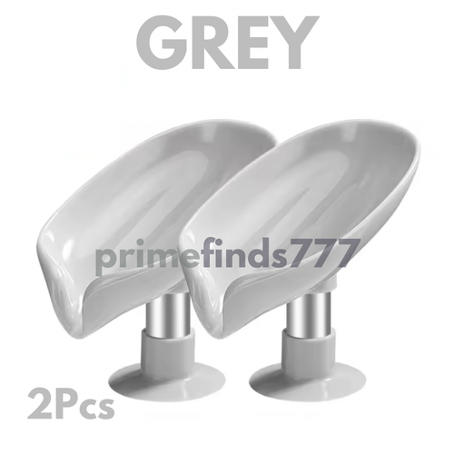 1-2Pcs Leaf Shape Soap Box Drain Soap Holder Bathroom Suction Cup Draining Dish - Picture 15 of 17