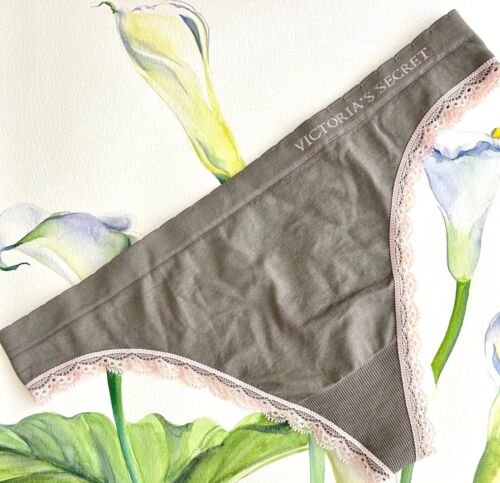 Victoria's Secret LACE Trim COTTON NYLON THONG Panty PANTIES U pick XS S M L NEW - Picture 20 of 24