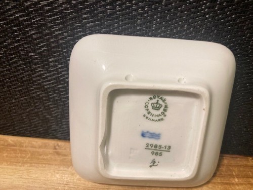 Vintage Royal Copenhagen - Firmado - Sirena sobre roca - Plato pequeño o colgante de pared - Imagen 5 de 8
