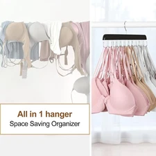 Bra Hanger for Closet, 2 Pack Tank Top Hangers 20 Hooks Capacity Closet Organize