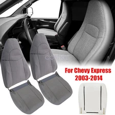 For 2003-2014 Chevy Express Both Side Bottom & Top Seat Cover & Foam Cushion