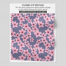128 Blossom Small Pink Flower Dark Roller Blind -various sizes, blackout
