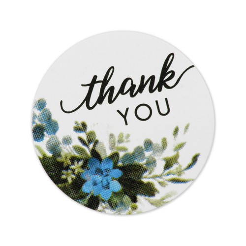 x100 Thank You Stickers For Your Purchase Business Labels Round Heart Wedding - Picture 58 of 73