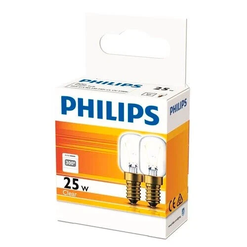 Philips OVEN Globe 25W SES 230-240 Clear E14 SCREW 2 pack FREE SHIP in Aus*
