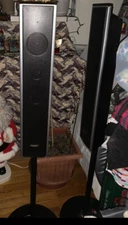 Set of Sony SS-TS82 left and right speakers with stands and cable