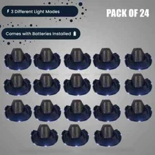 Party Glowz LED Light Up Flashing Sequin Black Cowboy Hat W/ 3 modes -Pack of 24