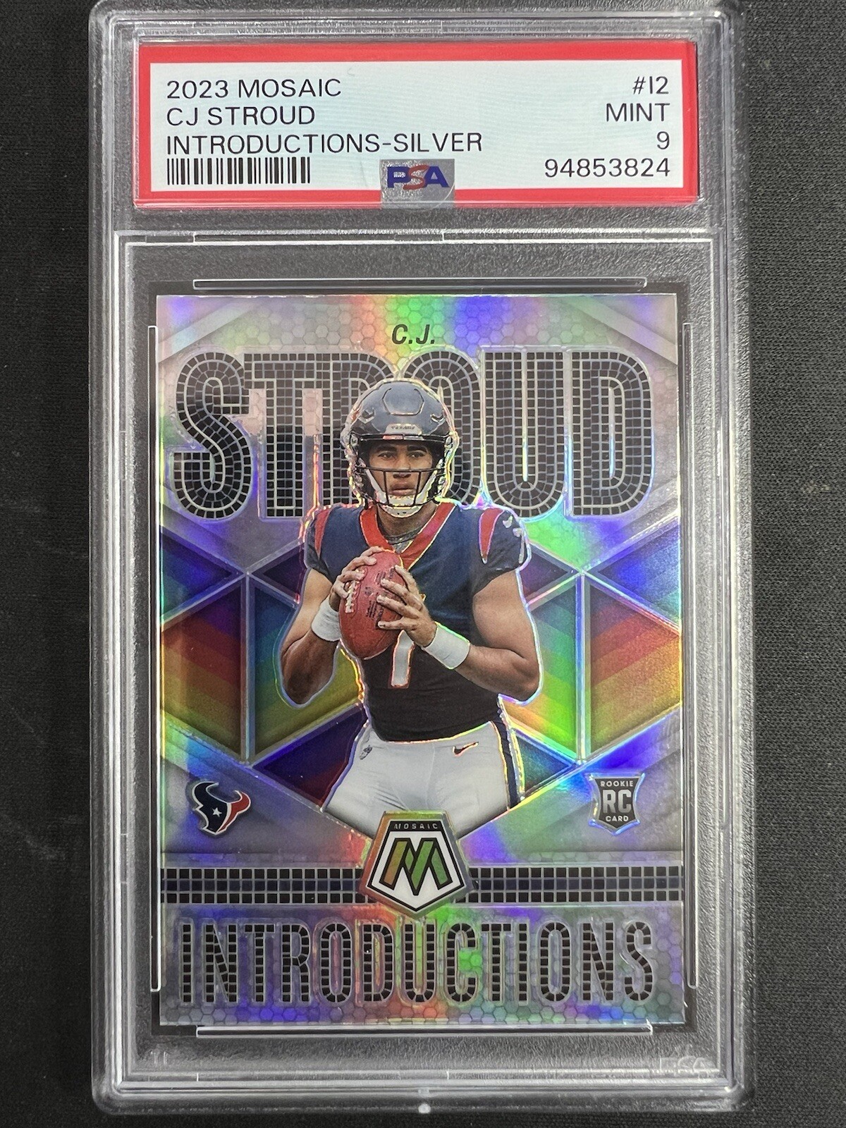2023 Panini Mosaic Introductions Silver #12 CJ Stroud RC PSA 9