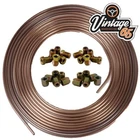 Copper Nickel, Kunifer Brake Pipe 25ft Roll, 3/16", 24 Metric Male Female Ends