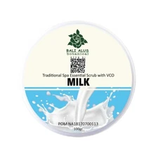 Bali Alus, Tradisional Spa Essential Scrub With VCO, 100g, Milk (Pack of 1)