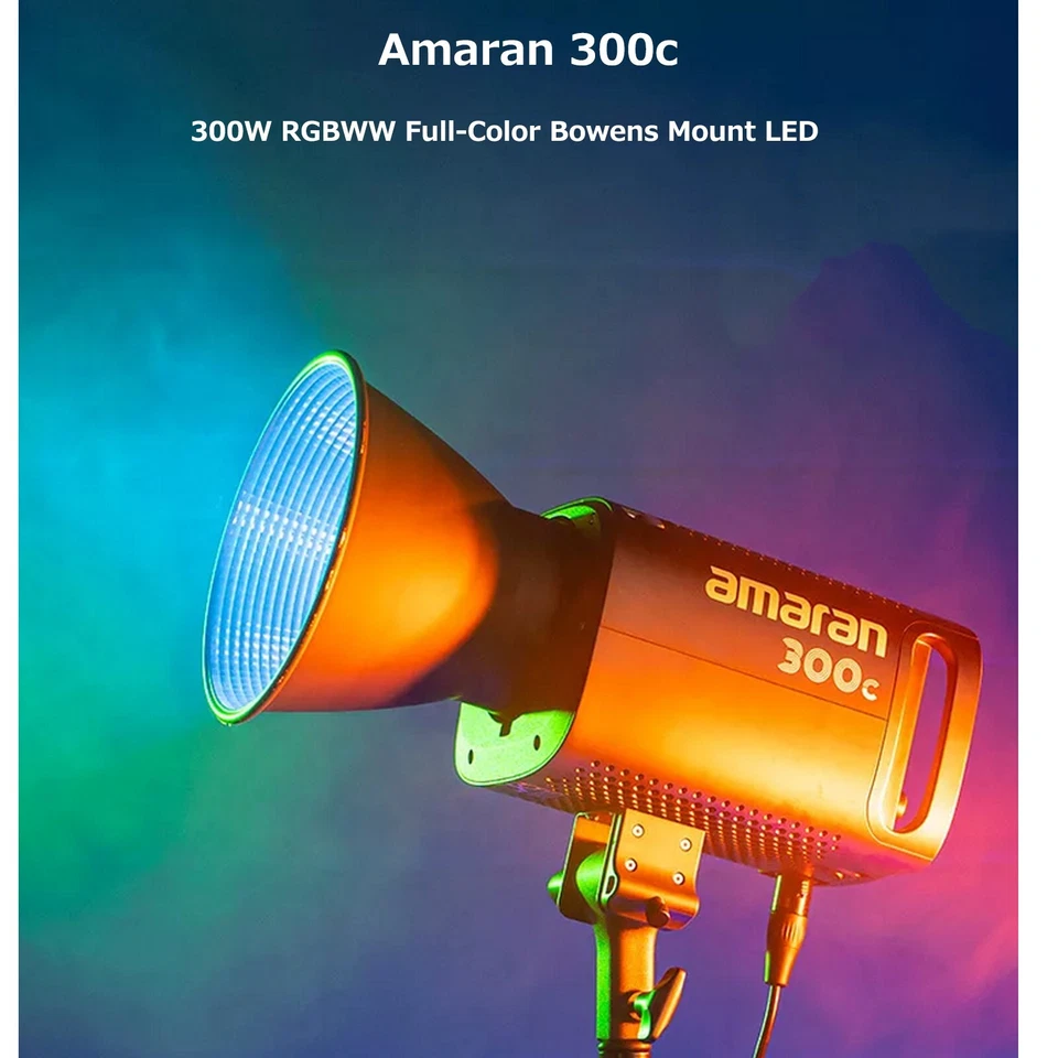 Luz LED video montaje Bowens Aputure Amaran 300C RGBWW, 300W bicolor 2500-7500K Foto 2 de 4