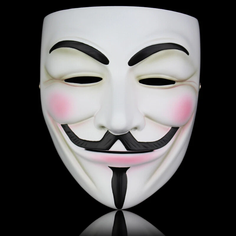 V For Vendetta Mask Cosplay Guy Fawkes Anonymous Mask Halloween Party Prop Resin - Image 2 of 4